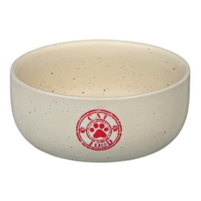 Ecuelle Chat, Céramique, 0,3 L/Ø 11 Cm, Crème - 24770 - Mon Animalerie