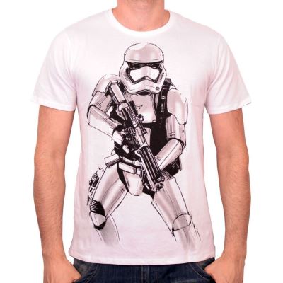 Tshirt Star Wars VII - Stormtrooper Combat - Blanc - XL