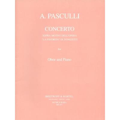 Partitions classique MUSICA RARA PASCULLI A. - CONCERTO / UN MOTIF DE LA FAVORITE - HAUTBOIS, BASSE CONTINUE Hautbois