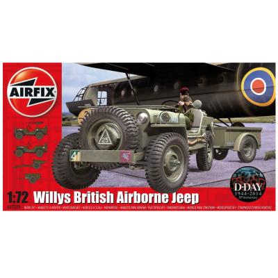 Maquette voiture : willys british airborne jeep airfix