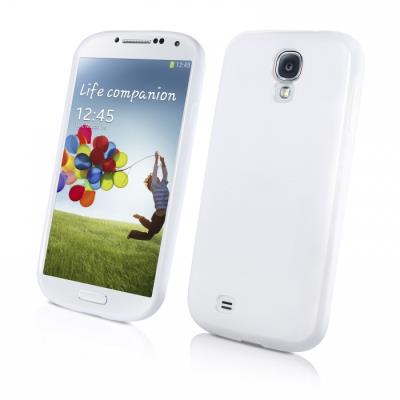 Muvit miniGel - Beschermhoes voor mobiele telefoon - mini-gel - wit - voor Samsung Galaxy S4