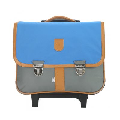 Cartable à roulettes 39,5cm Miniséri Gris/Bleu