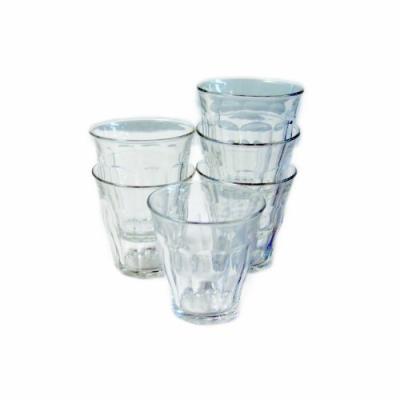 duralex 7544903 lot de 6 gobelets picardie verre trempé transparent 16 cl