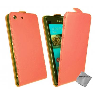 Housse etui coque pochette PU cuir fine pour Sony Xperia M5 - ROUGE
