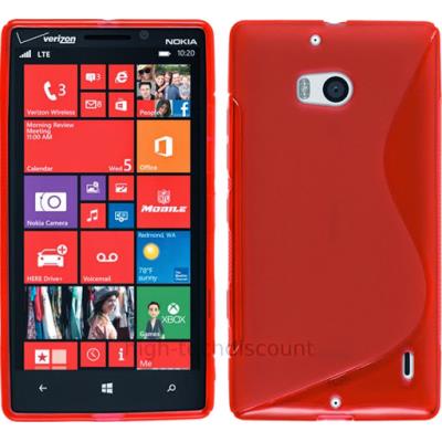 Housse etui coque silicone pochette gel fine pour Nokia Lumia 930 + film ecran - ROUGE