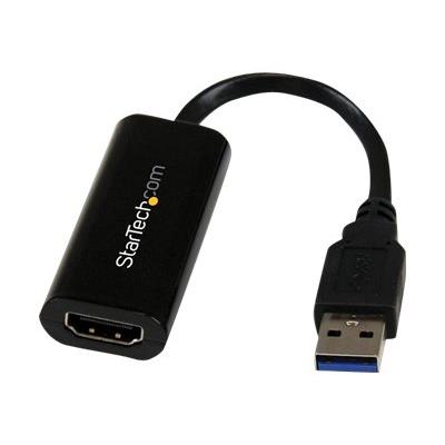 StarTech.com Slanke USB 3.0 naar HDMI externe videokaartadapter voor meerdere schermen – 1920x1200 / 1080p externe video-adapter - T5-302 - zwart