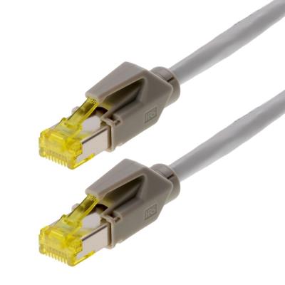 Patchcable s ftp, pimf, cat 6a iso iec, gris,15m - pour 10 gigabit s, halogenfrei, avec draka-cable hirose tm31 prise mâle