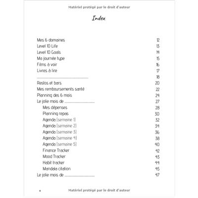 Bullet Journal 2 for woman: Agenda intemporel pré-rempli - format 15,9 X  23,99 cm - 150 pages (French Edition)