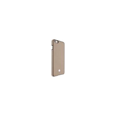 JustMobile Quattro Back - Achterzijde behuizing voor mobiele telefoon - robuust - echt leer, polycarbonaat - beige - voor Apple iPhone 6s