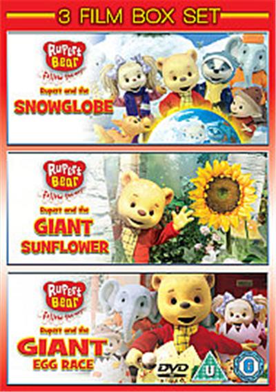 Rupert The Bear Collection - Snowglobe / Giant Egg Race / Giant Sunflower , (Box Set)