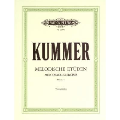 Méthodes et pédagogie EDITION PETERS KUMMER FRIEDRICH AUGUST - 10 MELODIOUS EXERCISES OP.57 - CELLO Violoncelle