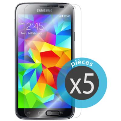 Pack 5 films protecteur écran Samsung Galaxy S5