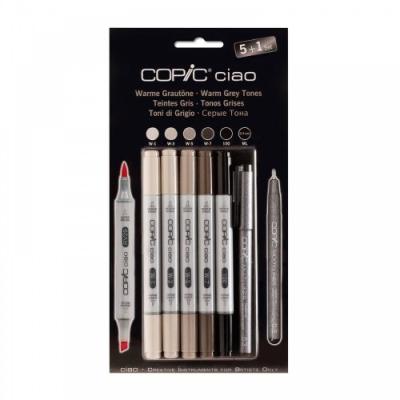 Copic hobbymarker ciao 5+1 set, warme grautöne cz22075565