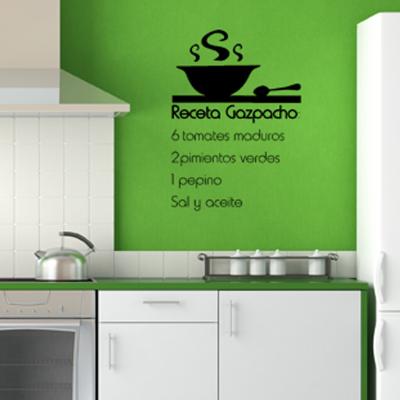 Pick and Stick Sticker Mural déco Gazpacho - 50 X 45 cm, Noir