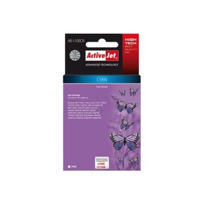 ActiveJet ABR-1100CR - hoge capaciteit - inkt-cyaan - inktcartridge (alternatief voor: Brother LC980C, Brother LC1000C)