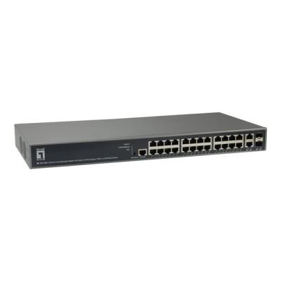 Level One GEP-2682 - switch - 26 poorten - Beheerd - rack-uitvoering