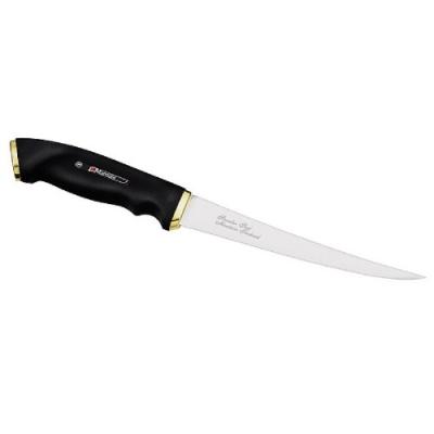 MARTTIINI 903415 COUTEAU À FILET FINLANDAIS LAME 15 CM, MANCHE EN CAOUTCHOUC, ÉTUI EN CUIR