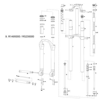 Rock shox pièce de montage de amortisseur 32 mm
