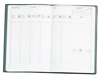 Agenda Semainier Exdi 16x16cm Noir