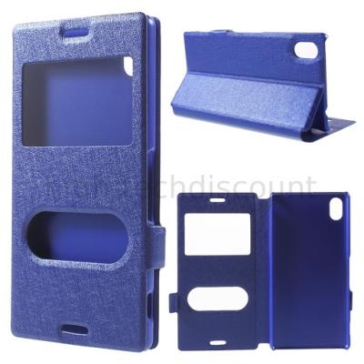 Housse etui coque portefeuille view case pour Sony Xperia M4 Aqua Dual  - BLEU