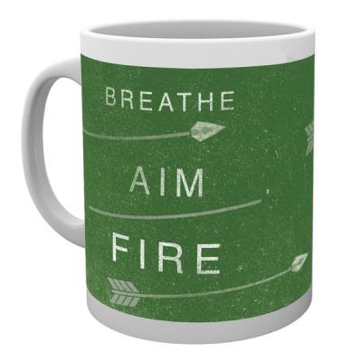 Tasse de ceramique Arrow Breathe Aim Fire
