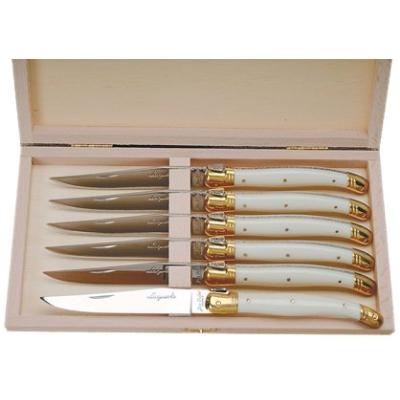 LAGUIOLE JEAN DUBOST 98/13114 COFFRET 6 COUTEAUX TABLE ABS FAÇON CORNE