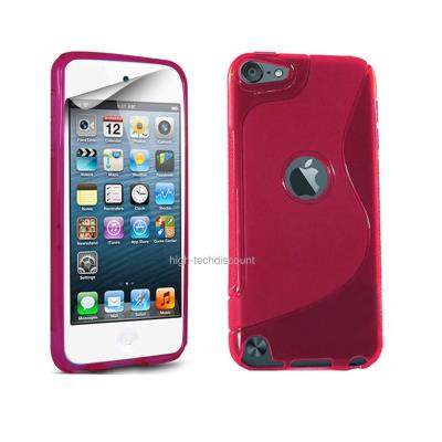 Housse etui coque silicone gel ROSE pour Apple iPod Touch 5 5G + film ecran