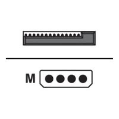 BitFenix Alchemy Premium Modding Series Multisleeved Cable - Netspanningsadapter - 4-PIN interne voeding (M) naar SATA-voeding (V) - 45 cm - gevormd - wit