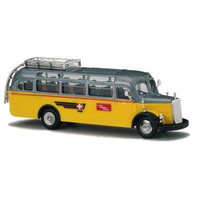 BUSCH VOITURES - BUV41035 - MODÉLISME FERROVIAIRE - MERCEDES BENZ 3500 BUS POSTE SUISSE
