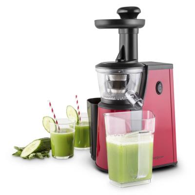 oneConcept Jimmie Andrews SlowJuicer centrifugeuse 400W acier rouge