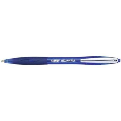Bic stylo à bille rétractable atlantis premium 1.0, bleu 902132
