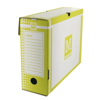 Boite Archive 34x 25 Dos 10cm Jaune - Paquet De 25