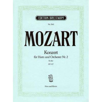Partitions classique EDITION BREITKOPF MOZART WOLFGANG AMADEUS - HORNKONZERT NR.2 ES-DUR KV 417 - HORN, PIANO Cor