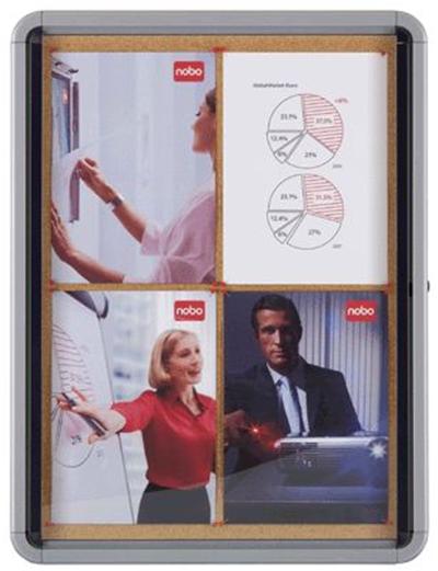 Nobo - Vitrine Interieur Fond Liege Pour 6 Documents A4