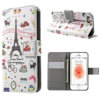 Etui en PU avec stand pour iPhone SE/5s/5 - Cartoon s