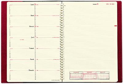 Agenda semainier de bureau spiralé Note 29 S Quo Vadis impala noir année 2010