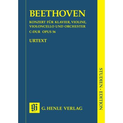 Partitions classique HENLE VERLAG BEETHOVEN L.V. - CONCERTO C MAJOR OP. 56 FOR PIANO, VIOLIN, VIOLONCELLO AND ORCHESTRA [TRIPLE CONCER Piano