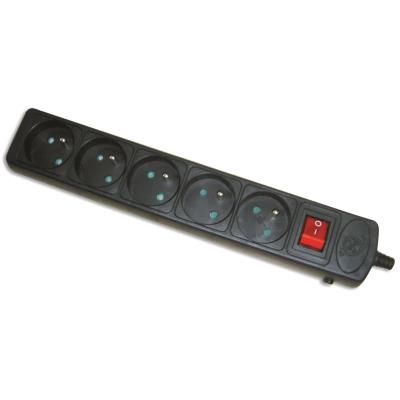 Multiprise parasurtenseur EMI/RFI 5 prises noir 1.50 m WAYTEX