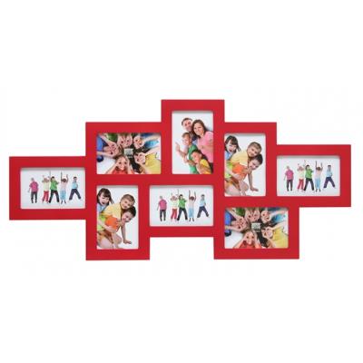 Cadre multivues Croco pour 8 photos 10x15 - Rouge