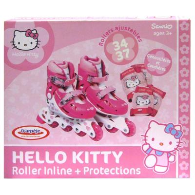 D'arpèje - Hello Kitty Rollers Ajustables 34 - 37 + 2 Protections