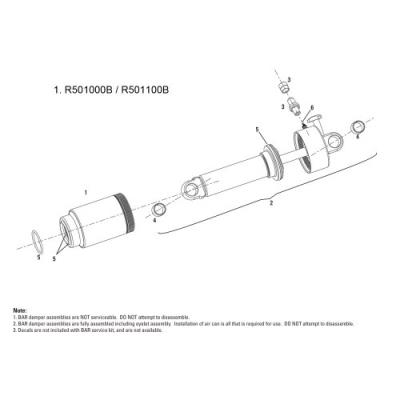 Rockshox air pour bar 165 mm