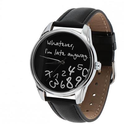 Montre noire ZIZ - Whatever, I am late anyway