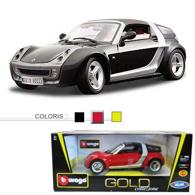 Modèle réduit - smart roadser coupé - collection gold - echelle 1/18 : rouge bburago