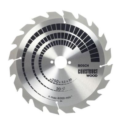 Bosch 2608641774 Lame De Scie Circulaire Construct Wood 20 Dents 250 X 30 X 3,2 Mm