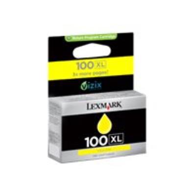 Lexmark Cartridge No. 100XL - hoog rendement - geel - origineel - inktcartridge - LRP