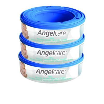 Angelcare pack de 3 recharges pour poubelle à couches bleu