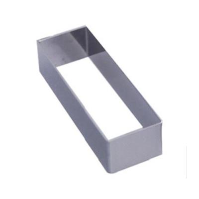 DeBuyer - Cercle Forme inox - Rectangle angles vifs : Longueur 12 cm