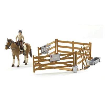 Bruder - Figurine cheval avec cavalière et accessoires