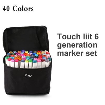 Marqueurs 40 couleurs Stylo alcool Graphic Art Double Pointe crayon outil dessin DIY Cadeau enfant