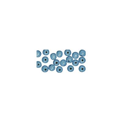Rayher Hobby 1250108 – Perles en bois FSC 100%, poli, 6 mm ø, sous blister 115stück, h. Bleu